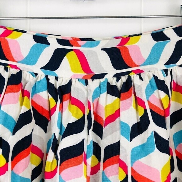 Cynthia Rowley Womens Pleated Lined Linen Blend Skirt Size 4 - Picture 7 of 11